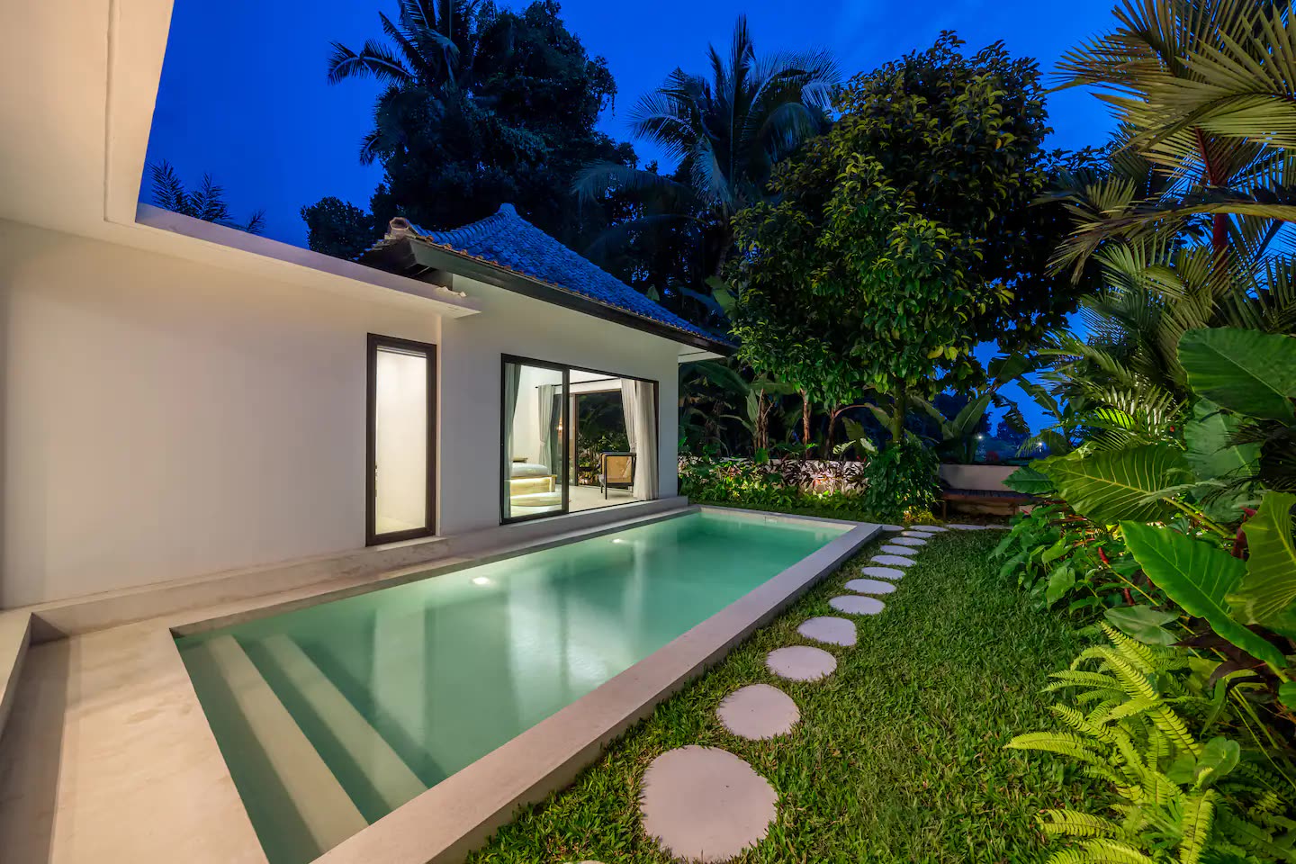 Pool at blue hour